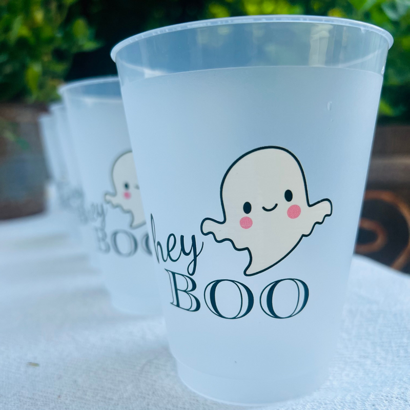 Hey Boo Halloween Frost Flex Drinking Cups, 16oz