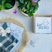 Hey Boo Halloween Ghost Cocktail Paper Beverage Napkins