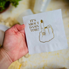It's About Damn Time Cocktail Paper Beverage Napkins, Gold