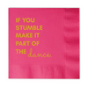 If You Stumble Make It Part Of The Dance Paper Cocktail Napkins | Disco Party Décor