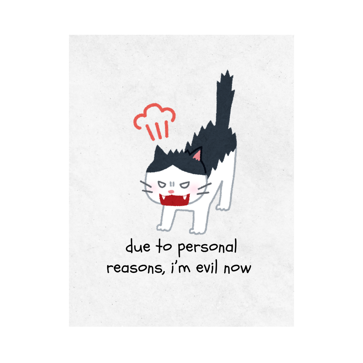 Due To Personal Reasons, I'm Evil Now Large Wine Label