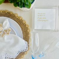I Am Not Into Health Food, I Am Into Champagne Paper Cocktail Napkins