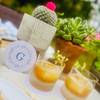 Custom Initial Round Pulpboard Coasters With Floral Border