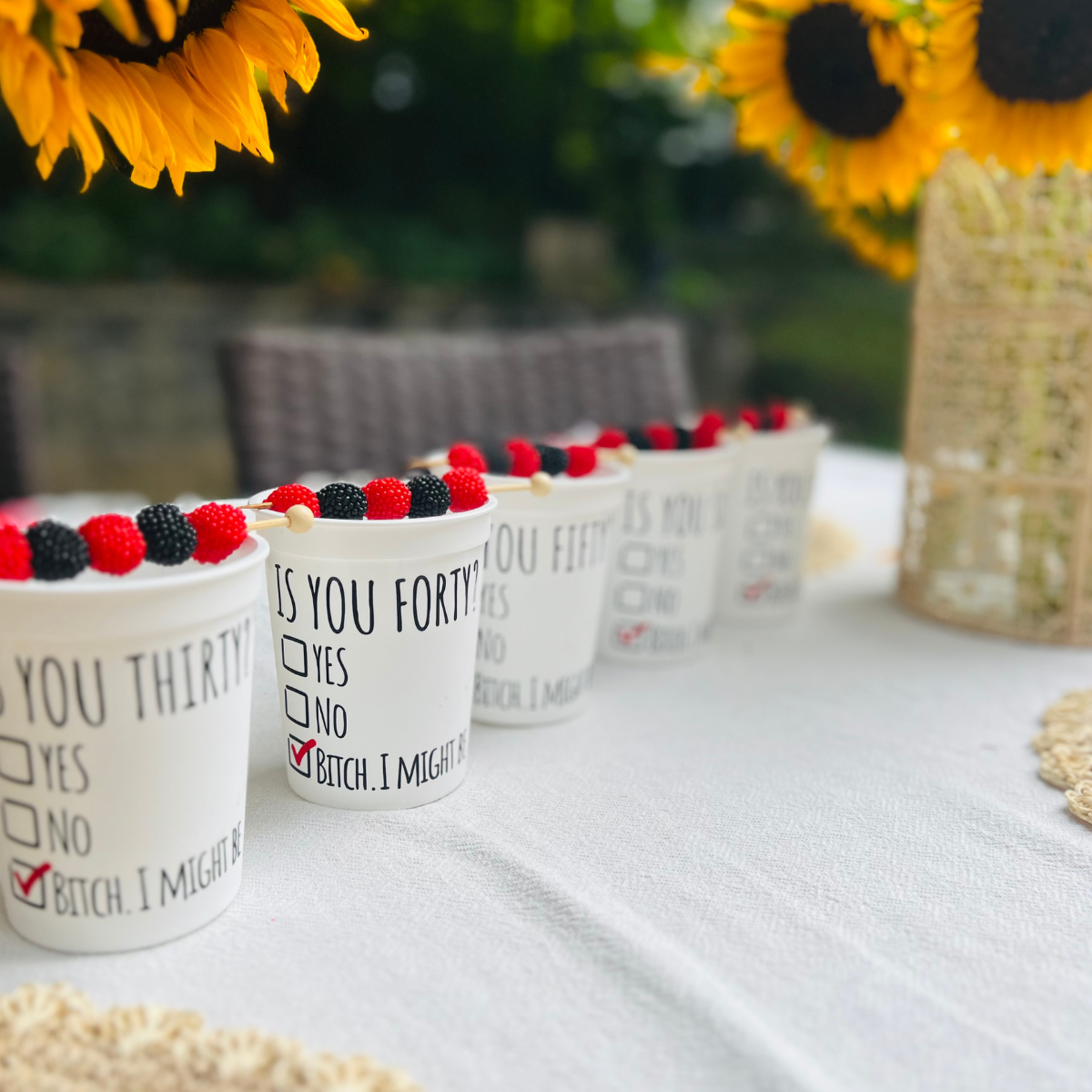 Is You Fifty? Milestone Birthday Stadium Cups