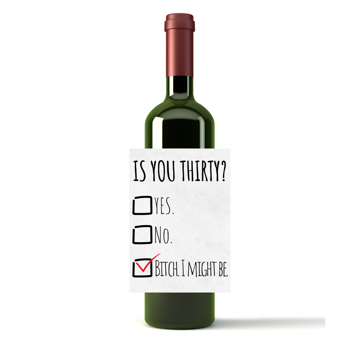 Is You Thirty? Milestone Birthday Wine Label | Milestone Birthday Décor