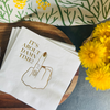 It's About Damn Time Cocktail Paper Beverage Napkins, Gold