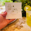 It's About Damn Time Cocktail Paper Beverage Napkins, Gold