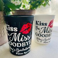 Kiss the Miss Goodbye Bachelorette And Engagement Cups | Bachelorette Favors