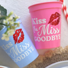 Kiss the Miss Goodbye Bachelorette And Engagement Cups | Bachelorette Favors