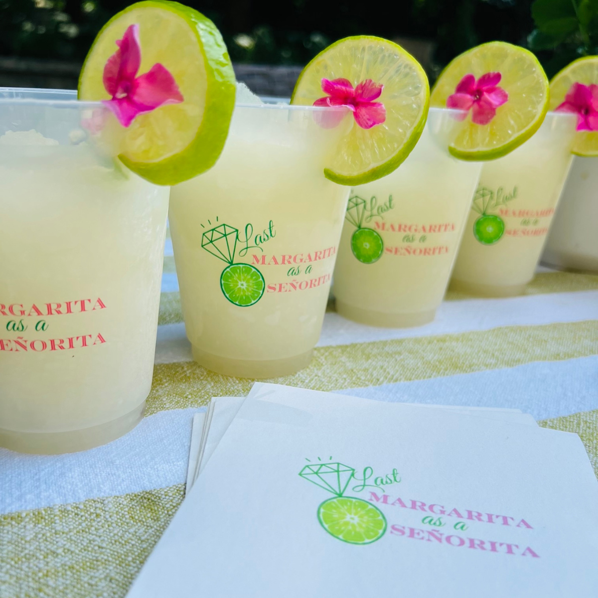 Last Margarita As A Señorita Bachelorette Frosted Drinking Cups, 16oz | Margaritas and Matrimony