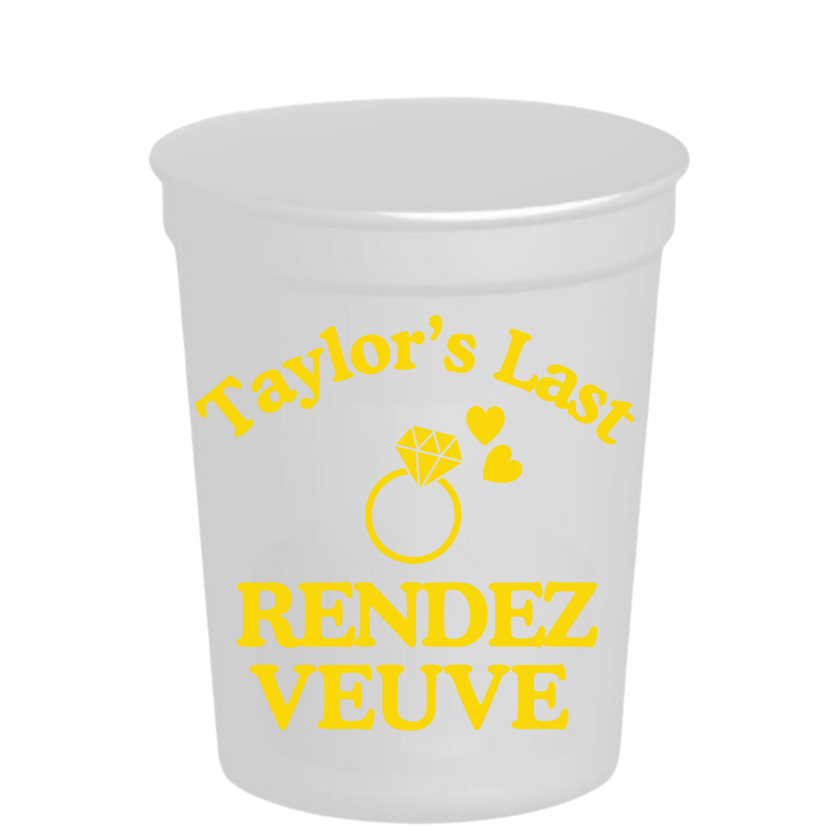 Last Rendez Veuve Stadium Cup | Veuve Before Vows Bachelorette | Customizable Bachelorette Cups