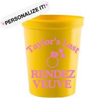 Last Rendez Veuve Stadium Cup | Veuve Before Vows Bachelorette | Customizable Bachelorette Cups