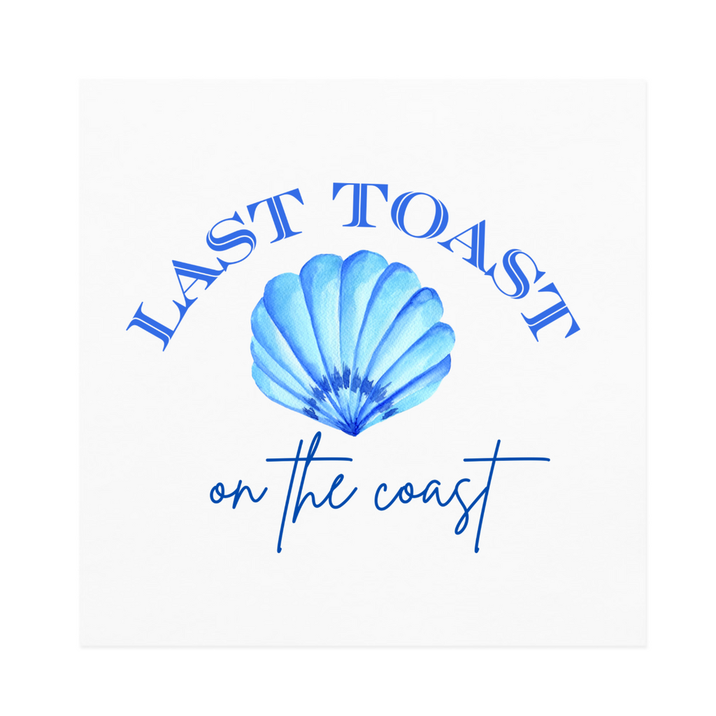 Last Toast On The Coast Bachelorette Cocktail Paper Beverage Napkins
