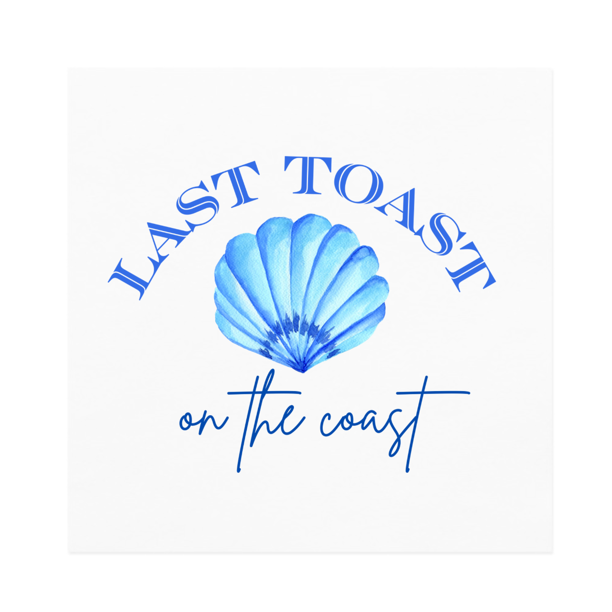 Last Toast On The Coast Bachelorette Cocktail Paper Beverage Napkins