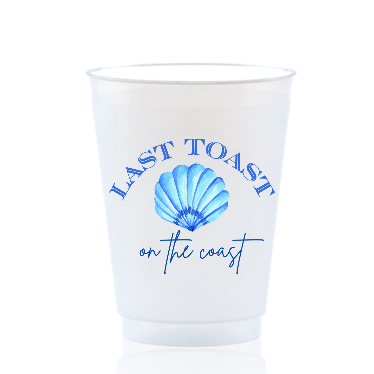 Last Toast On The Coast Bachelorette Frosted Drinking Cup, 16oz