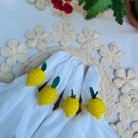 Handwoven Lemon Napkin Ring