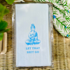 Let That Shit Go Blue Buddha Paper Guest Towels, Pack of 20 | Fun Guest Towels