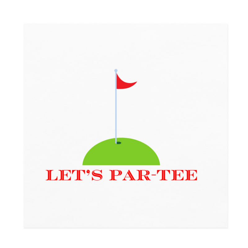 Let's Par-Tee Golf Cocktail Paper Beverage Napkins