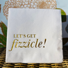 Let's Get Fizzicle Cocktail Paper Beverage Napkins, Gold