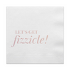 Let's Get Fizzicle Cocktail Paper Beverage Napkins, Rose Gold