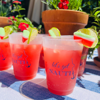 Let's Get Nauti Frosted Drinking Cups, 16oz