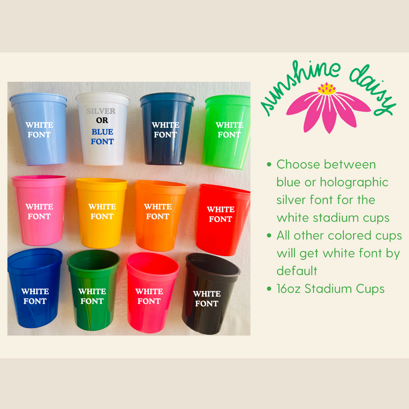Bride's Last Sail Before The Veil Customizable Stadium Cups | Last Sail Bachelorette Theme