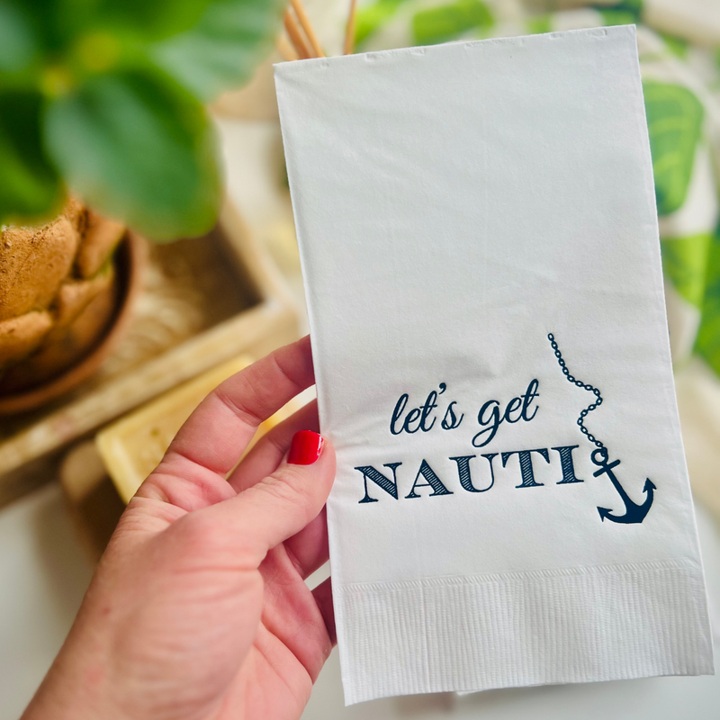 Let's Get Nauti Guest Towels, Pack of 30