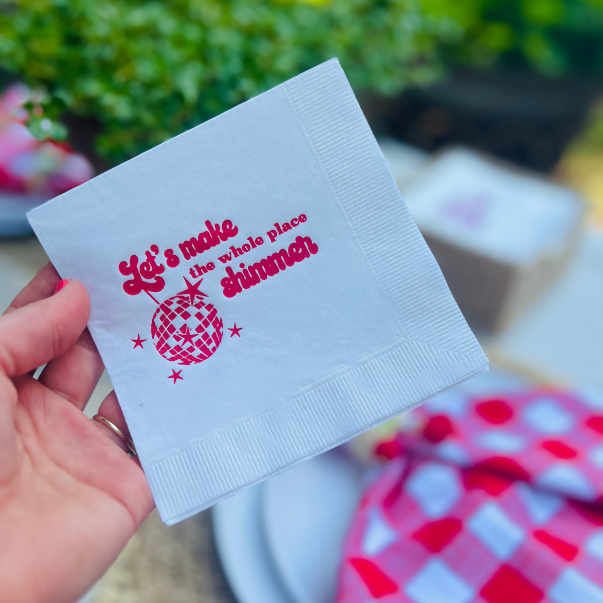 Let's Make The Whole Place Shimmer Cocktail Paper Beverage Napkins