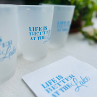 Life Is Better At The Lake 16oz Frosted Drinking Cups