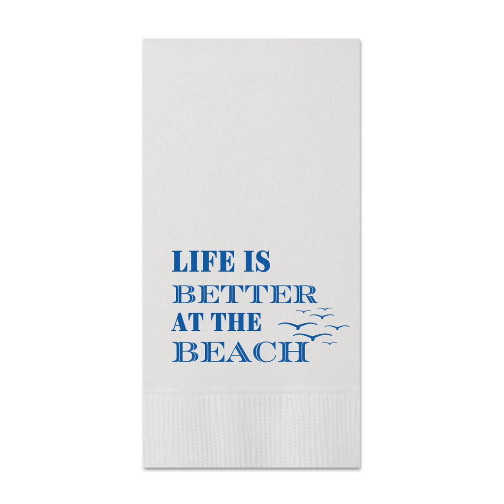 Life Is Better At The Beach Paper Guest Towels, Pack of 30