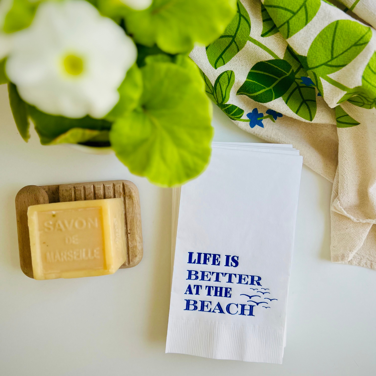 Life Is Better At The Beach Paper Guest Towels, Pack of 30