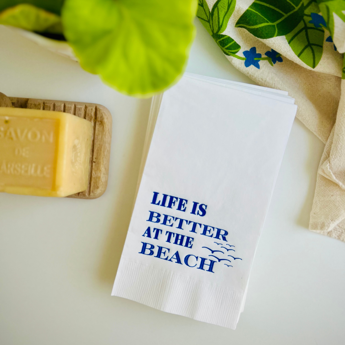 Life Is Better At The Beach Paper Guest Towels, Pack of 30