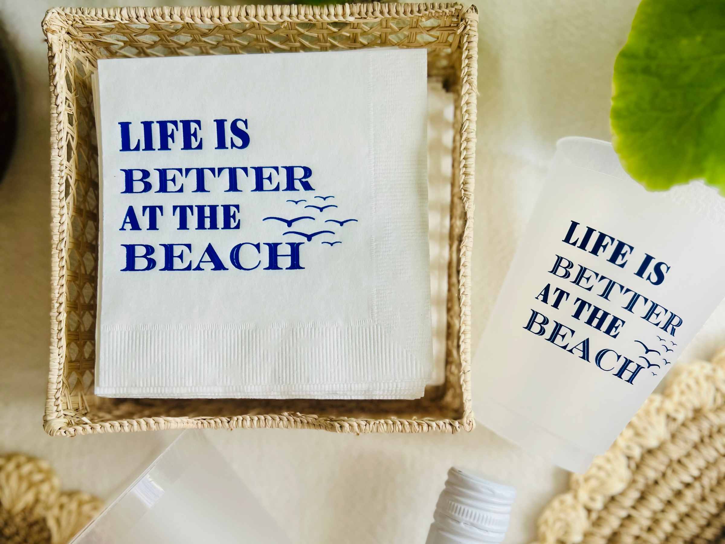Life is Better At The Beach Paper Cocktail Napkins