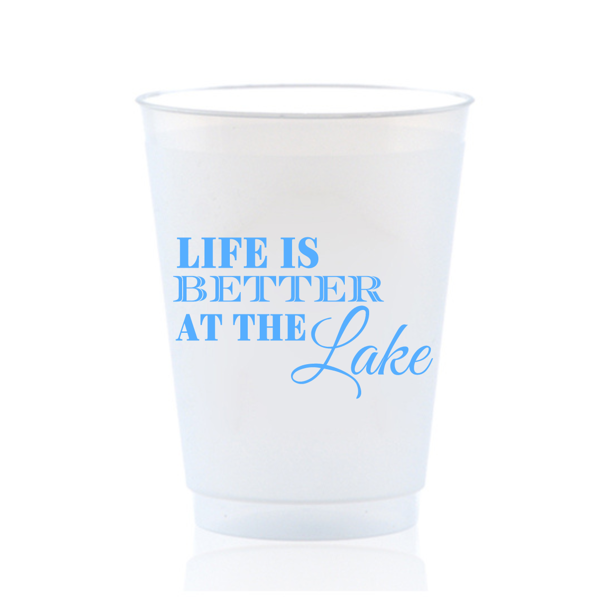 Life Is Better At The Lake 16oz Frosted Drinking Cups