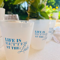 Life Is Better At The Lake 16oz Frosted Drinking Cups