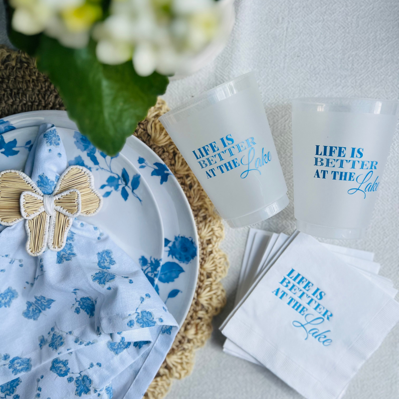 Life Is Better At The Lake Cocktail Paper Beverage Napkin