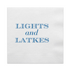 Lights And Latkes Hanukkah Cocktail Paper Beverage Napkins