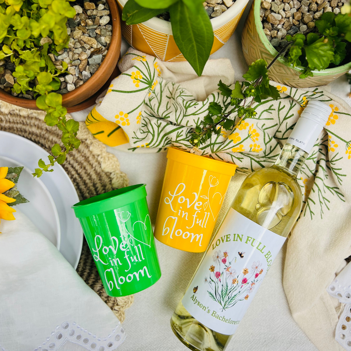 Love in Full Bloom Bridal Shower & Bachelorette Stadium Cups