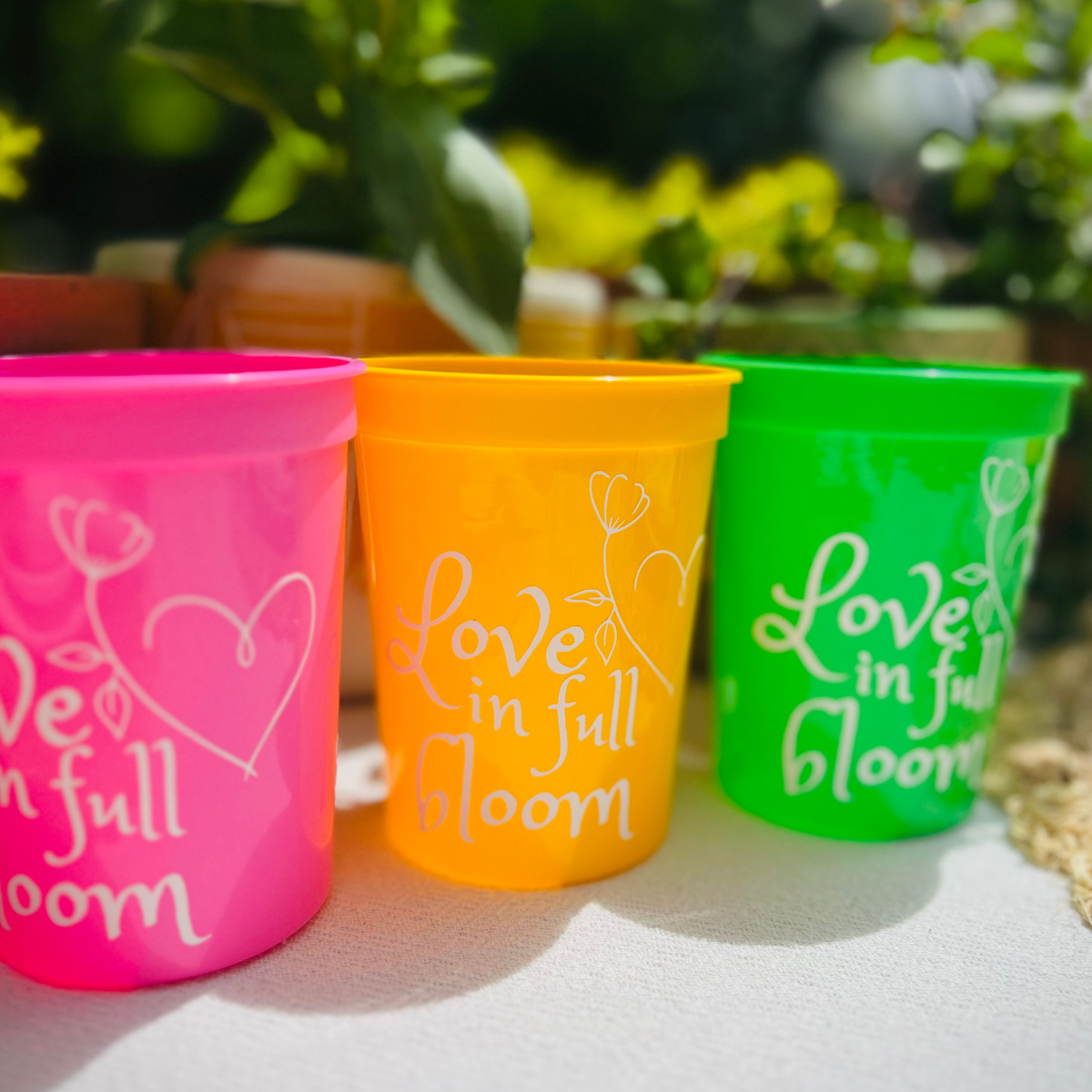 Love in Full Bloom Bridal Shower & Bachelorette Stadium Cups
