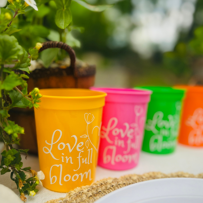 Love in Full Bloom Bridal Shower & Bachelorette Stadium Cups