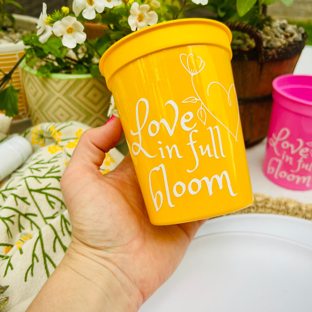 Love in Full Bloom Bridal Shower & Bachelorette Stadium Cups