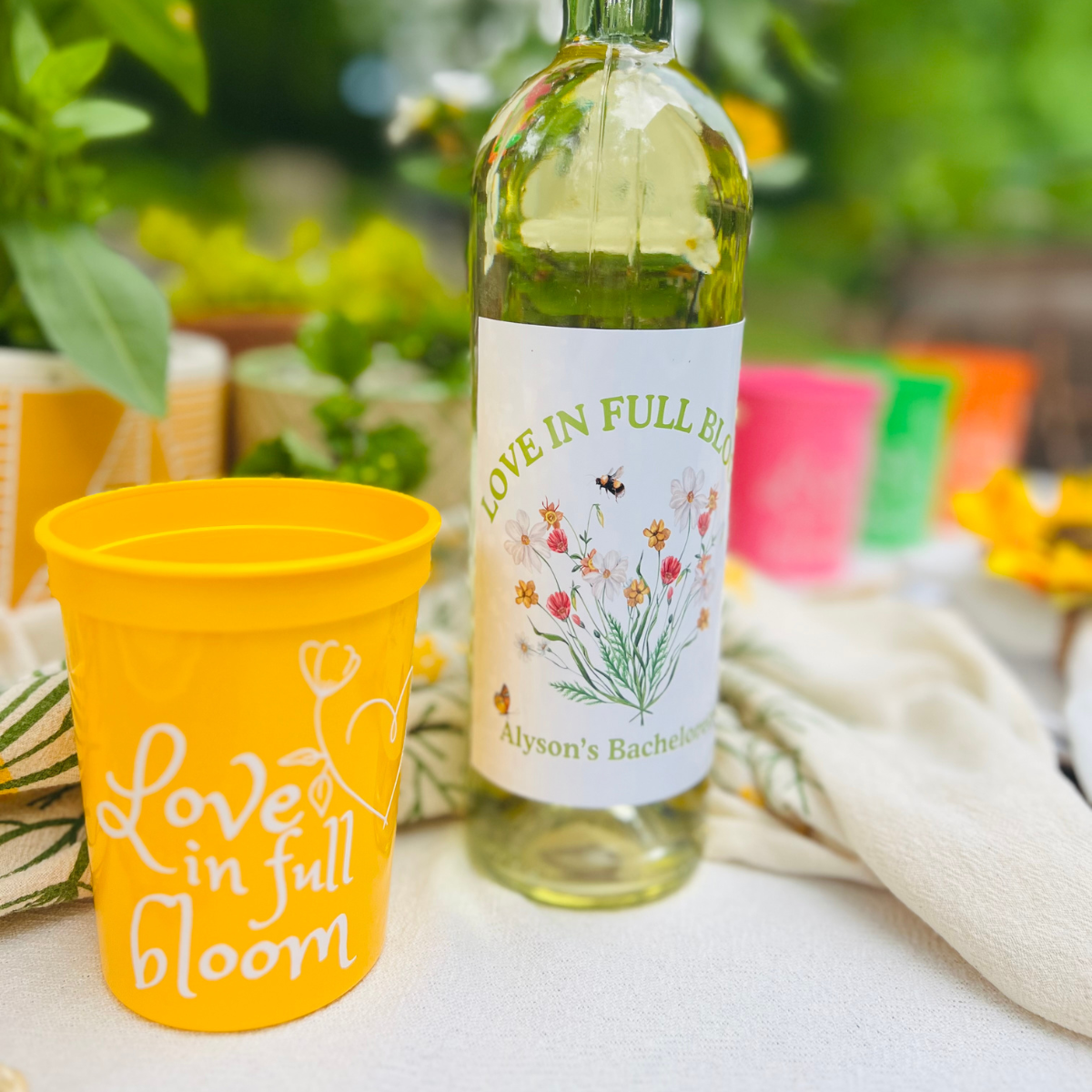 Love in Full Bloom Bridal Shower & Bachelorette Stadium Cups