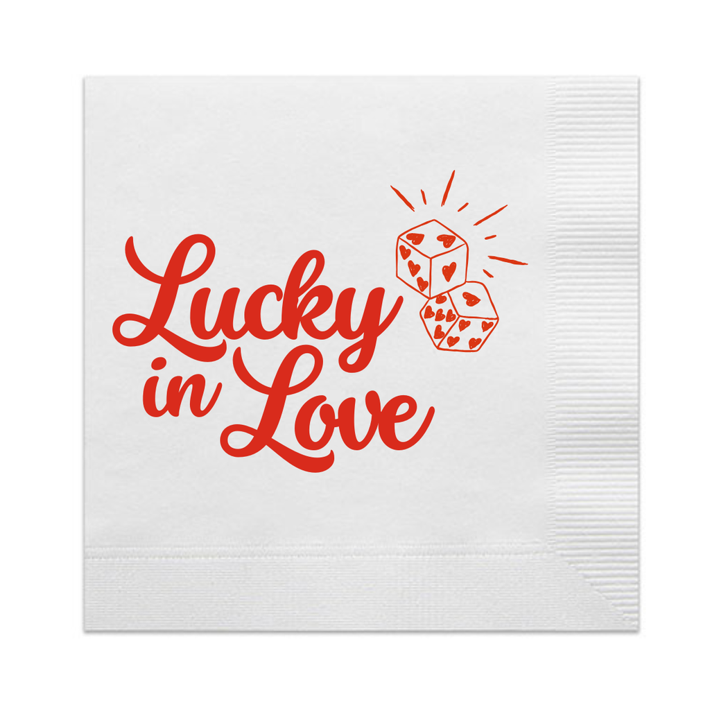 Lucky In Love Cocktail Paper Napkins