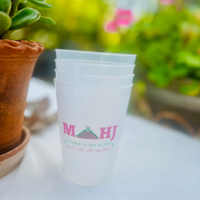 Mahj: To Play Or Not To Play Frost Flex 16oz Drinking Cups