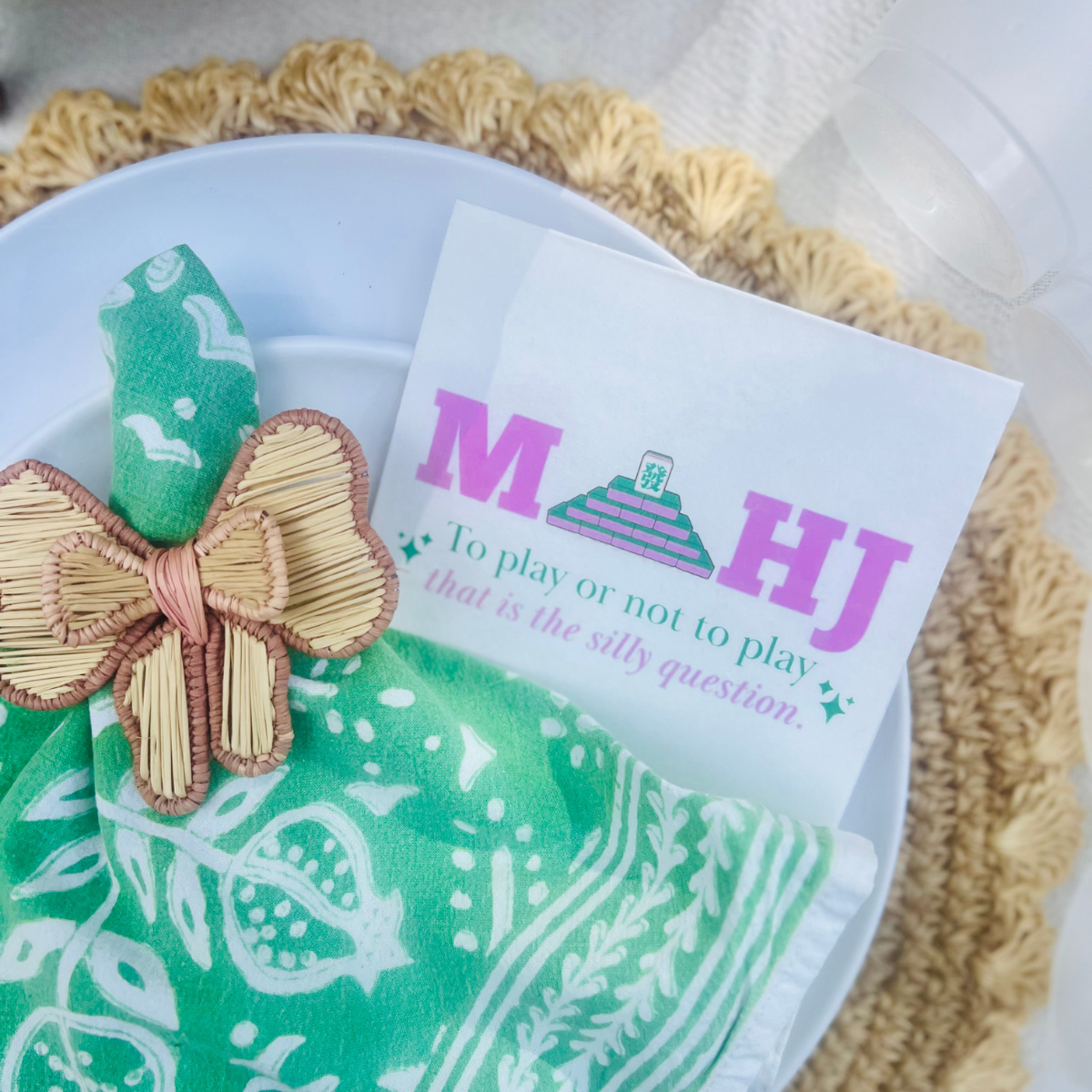 Mahj: To Play Or Not To Play Cocktail Paper Napkins