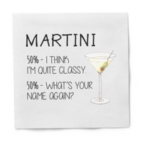 Martini Cocktail Paper Beverage Napkins