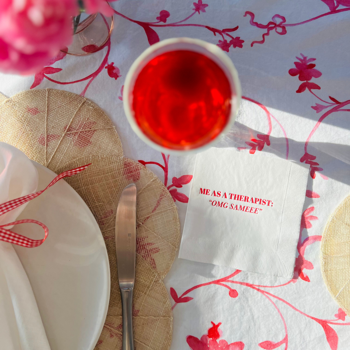Me As A Therapist Cocktail Paper Beverage Napkins