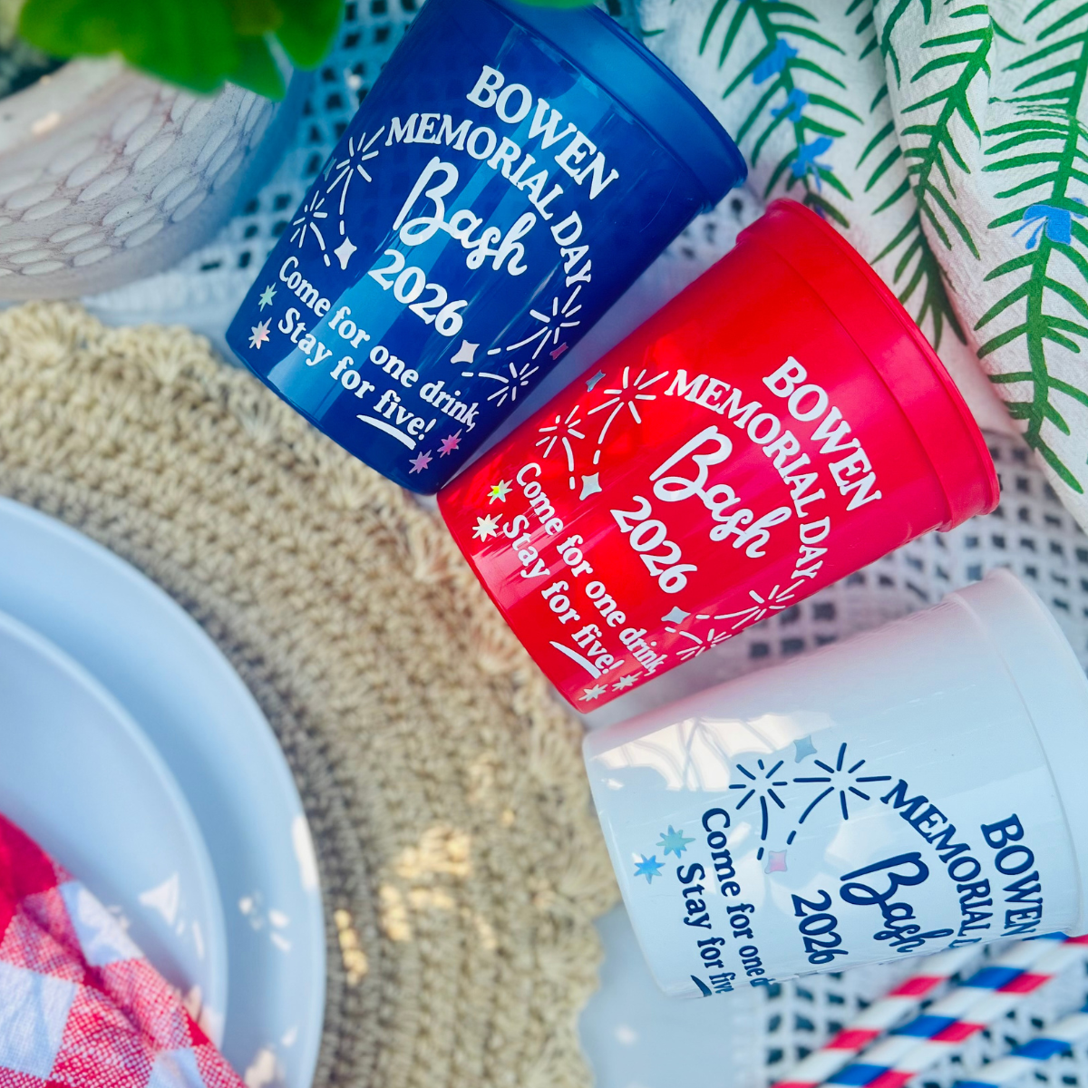 Memorial Day Custom Stadium Cups
