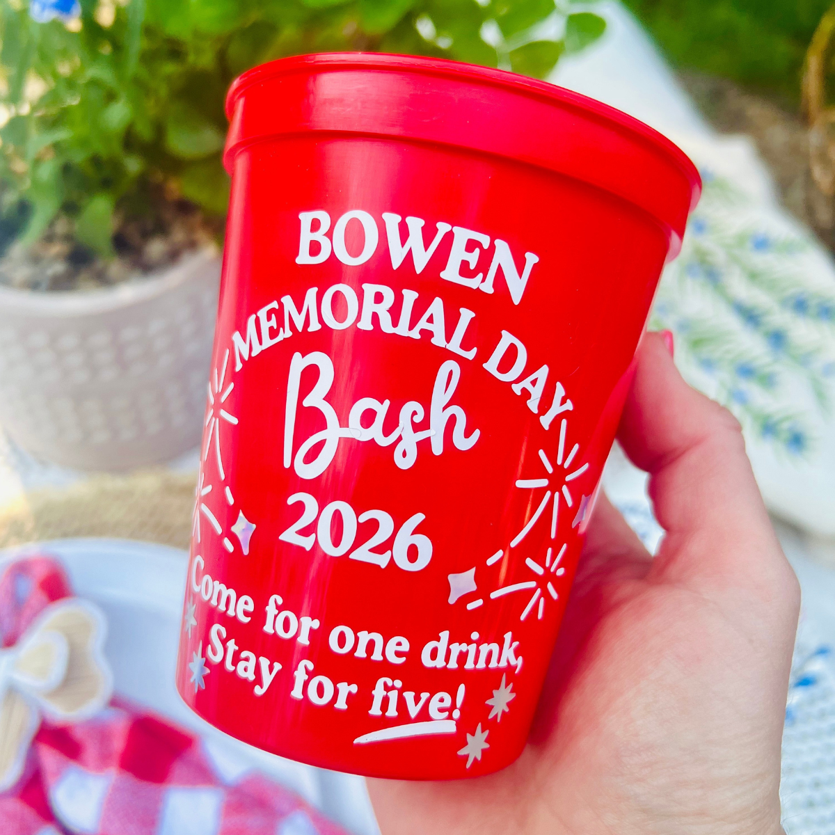 Memorial Day Custom Stadium Cups