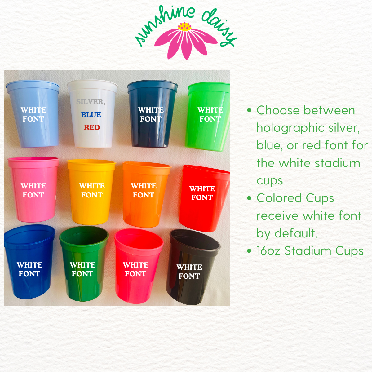 Memorial Day Custom Stadium Cups